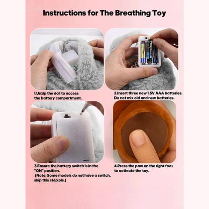 Breathing anxiety-relief plush